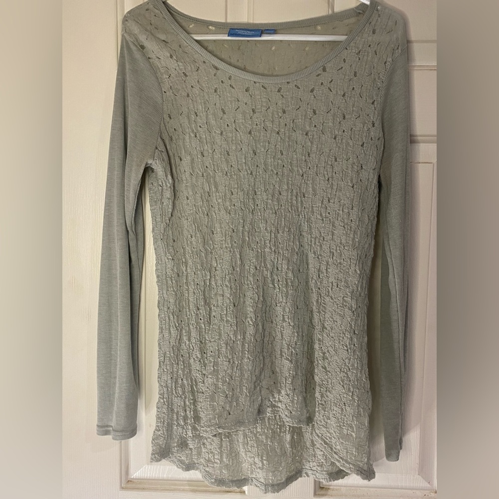 Vera Wang Knit Lace Top